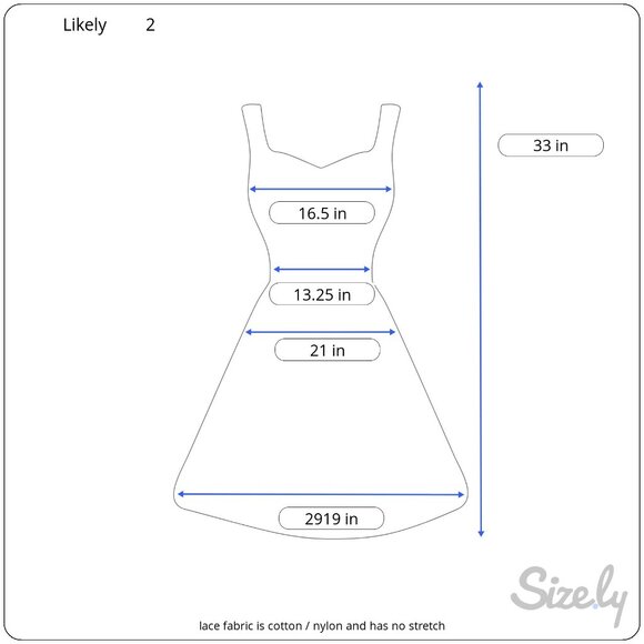 Likely Ivory Lace Fit and Flare Mini Dress, Size 2 - Picture 11 of 11